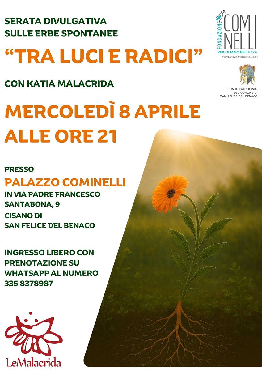 Serata divulagativa sulle erbe spontanee a San Felice del Benaco Fondazione Cominelli